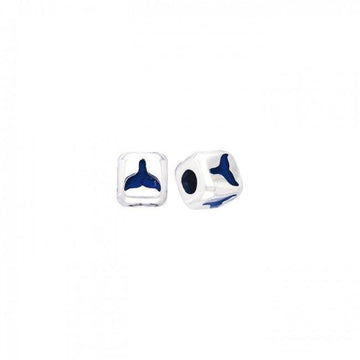 Square Whale Tail Silver Bead TBD041 - Jewelry